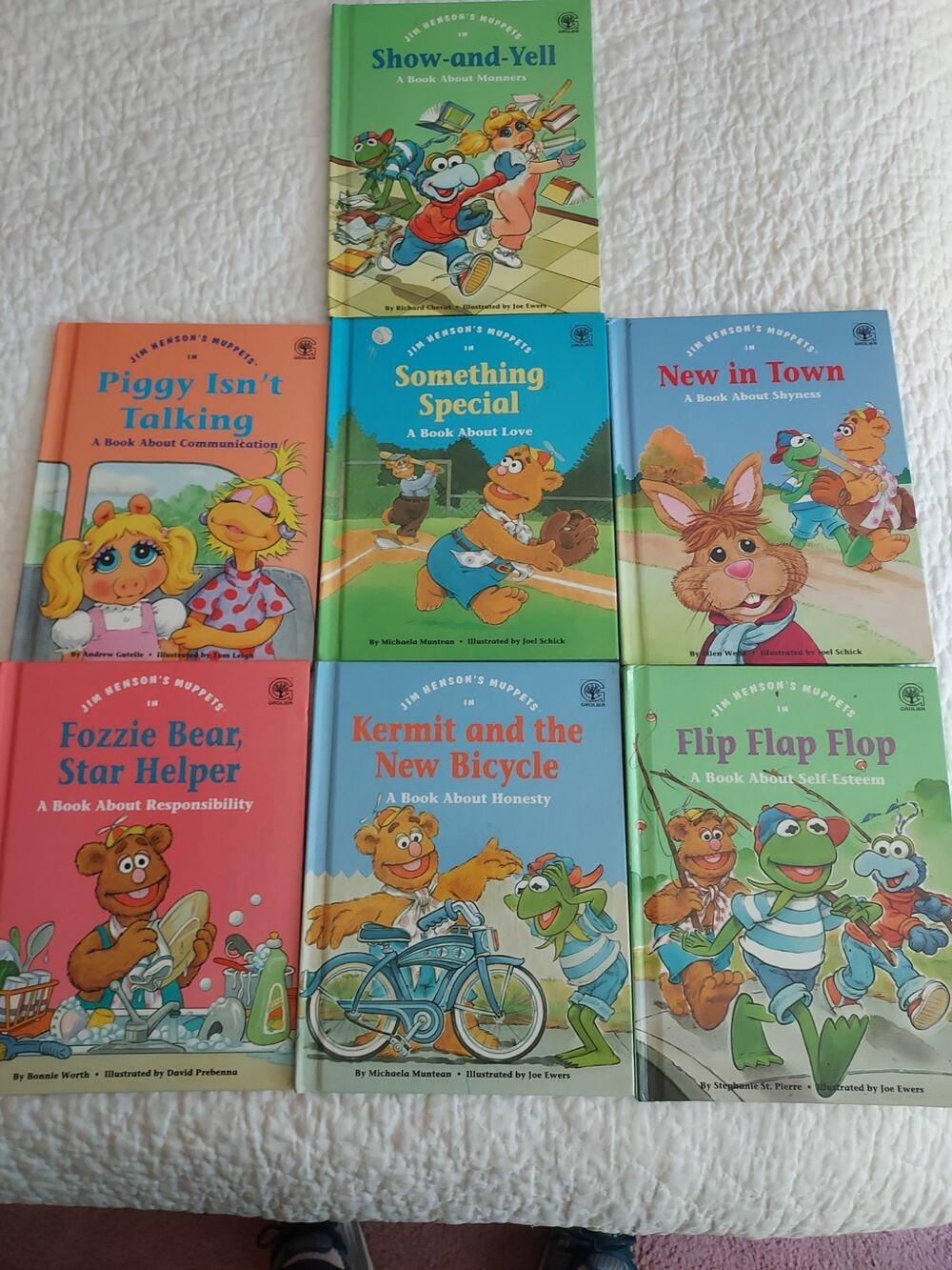 Muppets Books set of 7 books Manners chores EUC Hardcover Jim Henson Shy Love
